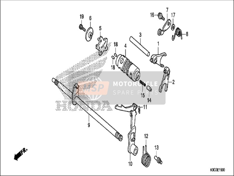 24435KYZ900, Spring, Shift Drum Stoppe, Honda, 0